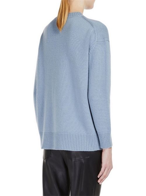 Women's light blue crew-neck sweater MaxMara S | IRLANDA002